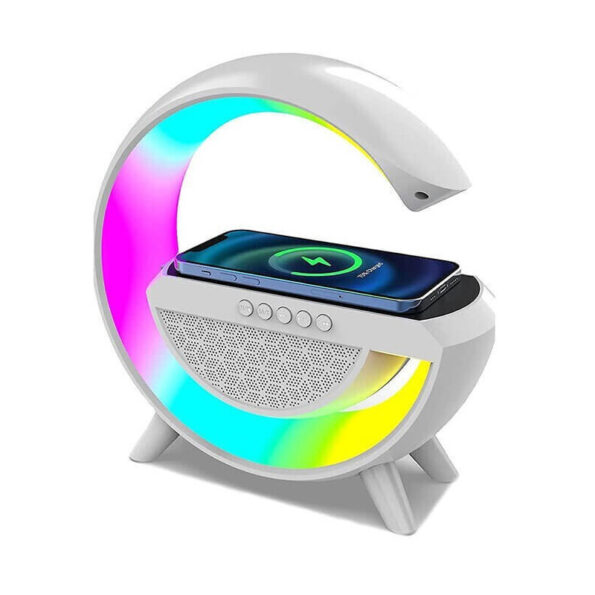 Bluetooth Φωτιστικό-Ράδιο LED RGB – Ασύρματος φορτιστής smartphone